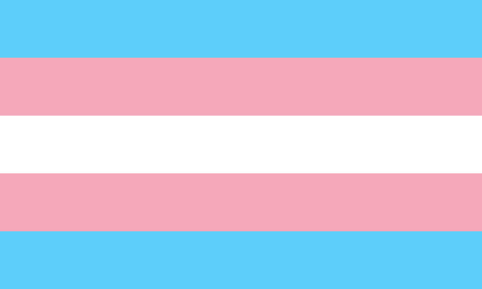 Die Trans-Pride-Flagge wurde 1999 von Monica Helms entworfen und 2000 in Phoenix erstmals gezeigt. Blau steht für Männlichkeit, Rosa für Weiblichkeit und Weiß für nicht-binäre, intergeschlechtliche sowie transitionierende Menschen.